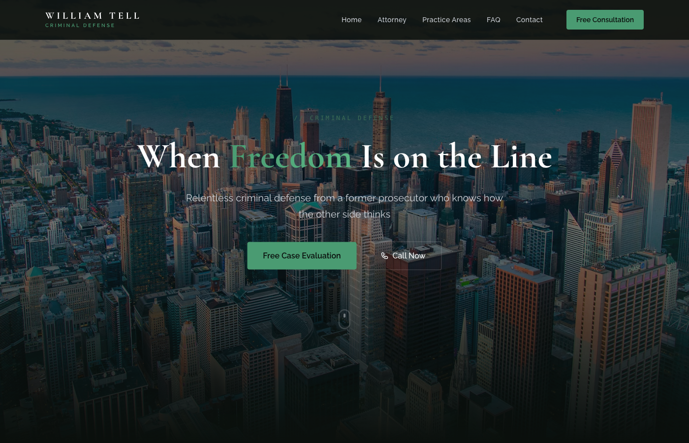 William Tell, Esq. website preview